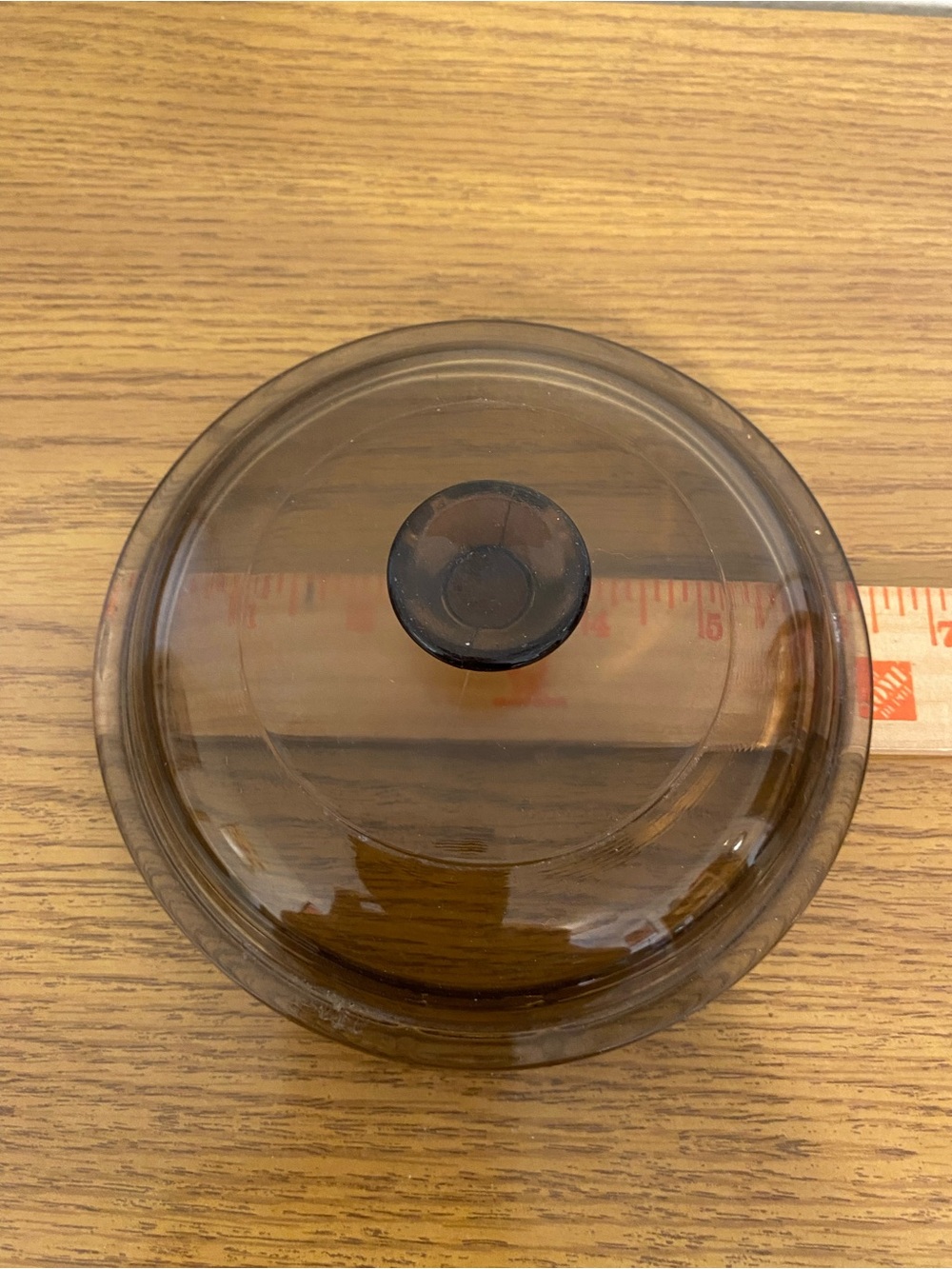 Pyrex Amber-Brown Glass Cookware Lid